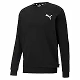 PUMHB|#Puma Ess Small Logo Crew TR, Felpa Uomo, Puma Black-Cat, S