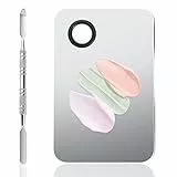 WLLHYF Tavolozza cosmetica in acciaio inox, palette cosmetica professionale con spatola, strumento per mescolare fondotinta e nail art