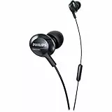 Philips PRO6305BK/00 Auricolari in Ear (Audio ad Alta Risoluzione, Microfono integrato, Riduzione del rumore, 3 Tipi di Cuffie, Design Ergonomico), Nero/Argento