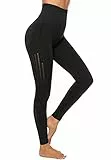 SEASUM Leggins Sportivi da Donna Senza Cuciture Vita Alta Pantaloni Hollow out Elastici per Allenamento Corsa Yoga Fitness Tute da Ginnastica Collant di Base Dimagrante, D-Nero S