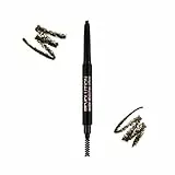 Makeup Revolution Duo Brow Definer - Matita di precisione per sopracciglia, colore: marrone medio