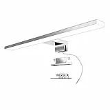 Aogled Lampada da Specchio Bagno 40 cm 10W 820LM 230V Bianco Neutro 4000K, Lampada da Bagno,IP44 Classe II in Acciaio Inossidabile,Morsetto su Specchio/Armadio/Illuminazione a Parete 400mm