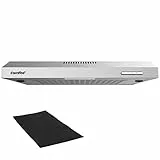 COMFEE' Cappa Aspirante 60 cm SLIF17SS-60 Cappa A LED Sottopensile Aspiratore A Parete Cappa Aspirazione Superiore 600 mm - Argento
