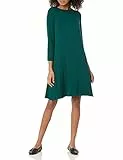 Amazon Essentials Vestiti con Scollo A Barca E Maniche A Tre Quarti (Taglie Forti Disponibili) Donna, Verde Giada, XL Plus