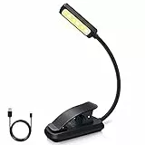 Suright Lampada da Lettura, USB Ricaricabile Luce da Lettura con 3 Modalità, 6 LEDs Lampada Libro con Clip, 360° Flessibile Collo Luce da Lettura per Libro, Kindle, Tablet, Computer, Portatili