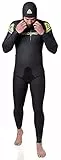 Cressi Vintage Record Limited Edition Man 3 Pieces Wetsuit, Muta 3 Pezzi (Giacca/Cappuccio/Pantalone) in Neoprene 5mm per apnea e Pesca Uomo, Nero, XL