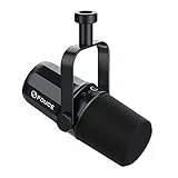 FDUCE Microfono Podcast dinamico vocale SL40 per podcast, giochi, streaming e registrazione dal vivo, Uscita per cuffie incorporata, Pulsante Mute LED, Microfono cardioide USB/XLR in metallo