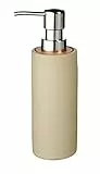 Ridder - Dispenser per sapone in poliresina, beige, 6 x 6 x 20,5 cm