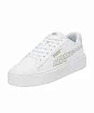 PUMA Smash Platform V3 Taglio Laser, Scarpe da Ginnastica Donna, Bianco Pristine Oro, 38 EU