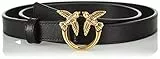 Pinko Love Berry Simply H2 Belt Vite, Cintura Donna, Z99q_nero-antique Gold, M