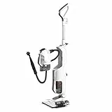 Polti Vaporetto 3 Clean, scopa a vapore e aspirapolvere senza sacco con pulitore a vapore portatile, 3 in 1, 12 accessori in dotazione, 1800 Watt, bianco/grigio
