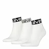Calvin Klein Logo Welt Quarter, Calzini, Uomo, Blanco (White), Taglia unica