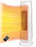 Midea NTH20-18MRA Stufetta Elettrica a Basso Consumo con Termoventilatore, 2000W, Tecnologia Ceramica Silenzioso, Timer 8H, Modalità ECO, 2 Livelli di Temperatura, Termostato Ambiente