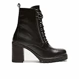 BATA Tronchetti in Pelle con Chiusura a Lacci Donna Invernali Comodi Eleganti Casual