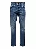 Only & Sons Onsavi Comfort DM. Blue 4935 Jeans Noos Pantaloni, Denim Blu Scuro, 32W x 32L Uomo