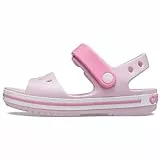 Crocs Crocband Sandal Kids, Sandali Unisex per Bambini, Leggeri e dalla Vestibilità Sicura, con Dettagli Rosa Ballerina, Taglia 23-24 EU