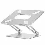 BoYata Supporto PC Portatile, Supporto per Laptop Multi-Angolo Regolabile w Compatibile per Laptop (10-17 Pollici) Inclusi MacBook PRO/Air, Surface Laptop, Samsung, HP (Argento)