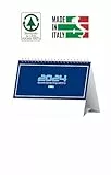 Calendario da tavolo 2024 basic blu 19x15 calendario 2024 made in Italy prodotto da maestri artigiani con festività santi organizer scrivania