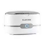 Klarstein Superpure - Sterilizzatore Ultrasuoni, Per Occhiali e Gioielli, Funziona con acqua corrente, Serbatoio in acciaio inox, Dimensione compatta, Semplice da gestire, Bianco