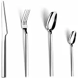 Set Posate Moderne 6 Persone, COPOTI 24 Pezzi Acciaio Inox Coltelli e Forchetta Cucchiaio Set Di Per,Lavabili in Lavastoviglie.