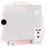Klarstein Stufa Elettrica Basso Consumo, Stufa Elettrica 1000W, Termoconvettore con Rotelle, Termosifone Elettrico Portatile, Termoconvettore a Parete con Termostato, Stufetta Elettrica per Casa