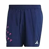 adidas Brand Love Pantaloncini, Dark Blue/Semi Lucid Fuchsia, L