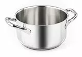 Barazzoni Chef Line Casseruola due manici, Acciaio inox 18/10, Diametro cm 20, Litri 3. Made in Italy.