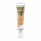Max Factor Miracle Pure Fondotinta Liquido Idratante, con l' 89% di Ingredienti di Origine Naturale, Vitamina C, Acido Ialuronico e SPF 30, 50 Natural Rose