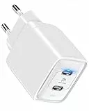 Caricatore USB C Per iPhone 15 Pro Max 14 13 12 11, 40W Caricabatterie USB C Presa Rapido Alimentatore Multiplo da Muro a Ricarica Veloce Spina USB Tipo C Per Samsung S23 S22 S21 Ultra S20 Pixel 7 6
