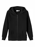 S NKMNESWEAT Card W Hood Bru Noos, Giacca in Felpa Bambino, Black,