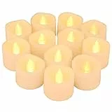 Candele a LED, [12 Pcs] Diyife Candele a LED Senza Fiamma, Lumini LED, Luce Calda Senza Fiamme con Batterie per Decorazione di Casa,Halloween, Natale, Matrimoni Partito