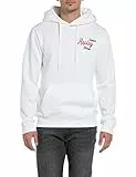 REPLAY M6569B, Felpa con cappuccio Uomo, Bianco (Optical White 001), L