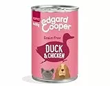 Edgard & Cooper Lattine Cibo Umido per Cani Cuccioli Junior Senza Cereali Mangime Naturale 400g x 6 Anatra e Pollo Fresco, Alimentazione Completa, Sana ed Equilibrata per Cani di Ogni Taglia