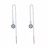 Generic 1 Pair Gli Orecchini Male Agli Occhi Orecchini Threader Turco Orecchini di Protezione Fortunati Strass Orecchini Malocchio Gioielli Regalo Fortunato per Le Donne Le Ragazze