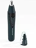 ROWENTA TN3011 Rifinitore naso e orecchie, Sistema lama rotante a 360°, Tecnologia visione, Lama in acciaio inossidabile, Cappuccio di protezione, Indolore, Nero