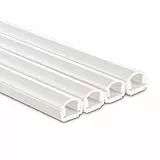 Hama - Canalina semi rotonda per canali in PVC, 100/1.1/1.0 cm, 4 pezzi, colore: Bianco