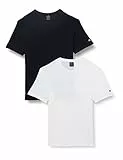 Champion Legacy American Classics C-Logo S/S Pack T-Shirt, (Bianco/Blu Marino), XS (Pacco da 2) Uomo