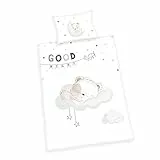 Herding Baby Best Set di Biancheria da Letto, Flannel, Bianco, 100 x 135 cm, 40 x 60 cm
