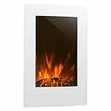 Klarstein Camino Elettrico da Incasso, Caminetto Elettrico da Parete 2000 W, Camino Elettrico da Parete Con Spazio per Legna, Fuoco Finto LED, Camino Finto a Basso Consumo con Telecomando e Timer