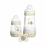 MAM Easy Start(TM) Anti-Colic Starter Set 0+ mesi, Set di 2 Biberon MAM Easy Start 130ml e 260ml con ciuccio MAM Start Nanò 0-2mesi, Neutro