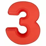 LIHAO Stampi per Torte in Silicone, Stampi con Forme Particolari, Stampi Numeri Grandi per Compleanno Matrimonio-Numeri 3