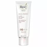 RoC - Soleil-Protect Fluido Levigante Antirughe SPF 50 - Crema Viso - Riduce le Rughe - Crema Solare - 50 ml