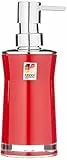 RIDDER 2103506.0 Dispenser di Sapone Disco, Acrilico, Rosso, 6.5 x 6.5 x 19 cm
