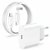 Caricatore iPhone USB C Rapido,20W Rapido Caricatore USB C Caricabatterie iPhone con 2M Cavo Caricatore Veloce per iPhone 14 13 12 11 Pro Max XS 8 SE,Alimentatore iPhone Presa USB C Spina
