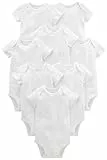Simple Joys by Carter's Body a Maniche Corte Unisex Bimbi, Pacco da 8, Bianco, 24 Mesi