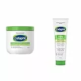 Cetaphil, Crema Idratante Viso e Corpo, Idratazione intensa per 48 ore, Ideale per Pelle Secca, Sensibile e Danneggiata, 450 g & Crema Idratante Viso e Corpo per uso frequente, 24 ore, 100 g
