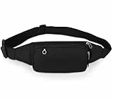 Marsupio Sportivo Marsupio Running Uomo Donna Cintura da Corsa per telefono Samsung Huawei Jogging Viaggio Trekking Bicicletta ( Nero )