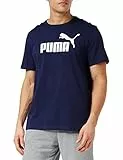 Puma Essentials Logo Tee M, Maglietta a Maniche Corte, Uomo, Blu (Peacoat), M