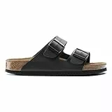 BIRKENSTOCK Arizona SL Birko-Flor Sandalo unisex per adulti, vestibilità normale, Nero , 43 EU Schmal