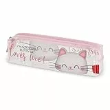 Legami - Astuccio trasparente, con Zip, Porta Penne, Capiente, 19,5x5,5 cm, Tema Kitty
